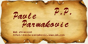 Pavle Parmaković vizit kartica